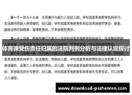 体育课受伤责任归属的法院判例分析与法律认定探讨